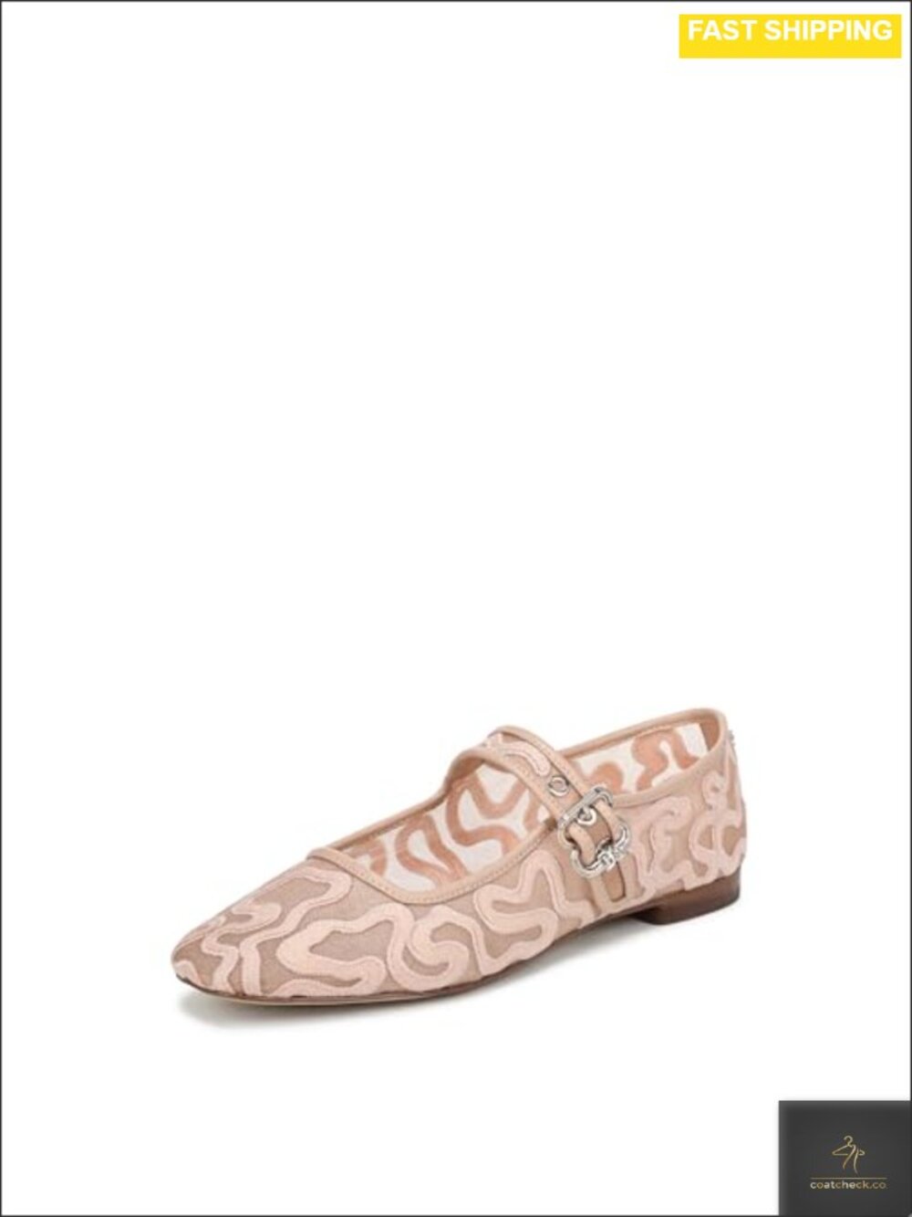 Sam Edelman Michaela Mesh Flats Buckle Closure Square Toe